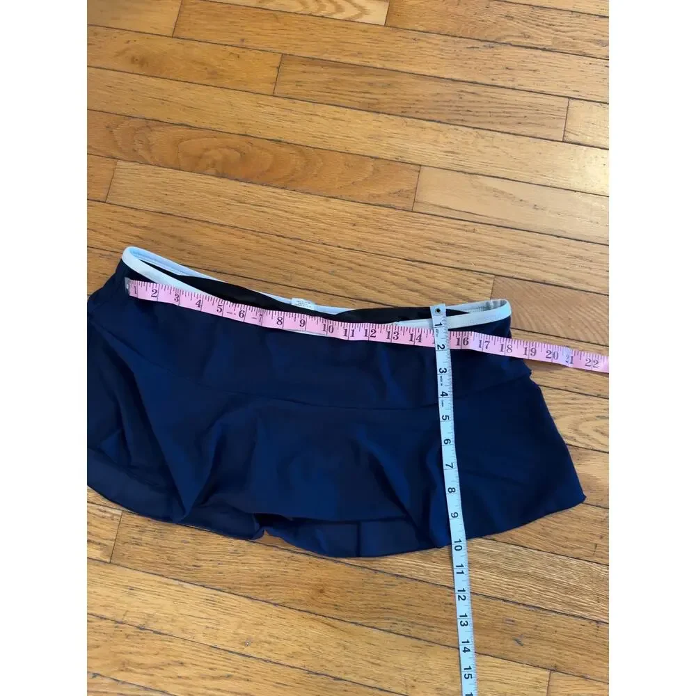 Isaac Mizrahi for Target Swim Skirt Skort Navy White Women’s L Bikini Bottom